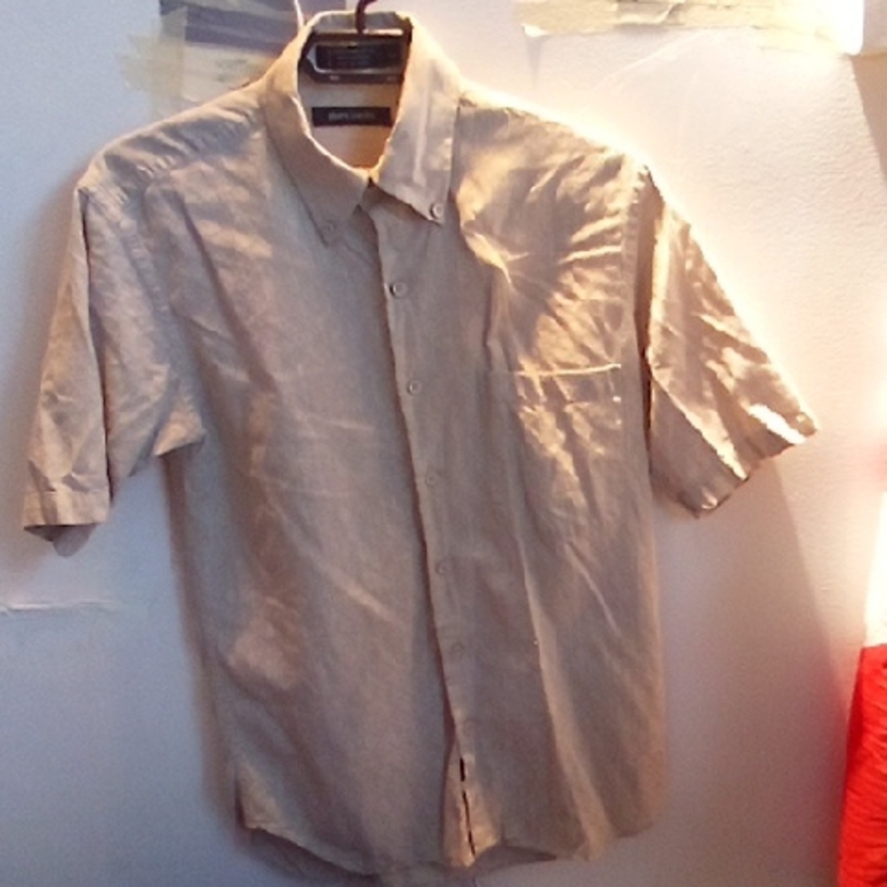 Pierre Cardin Tan Casual Button Down Shirt